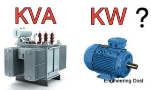transformer in kva motor in kw why